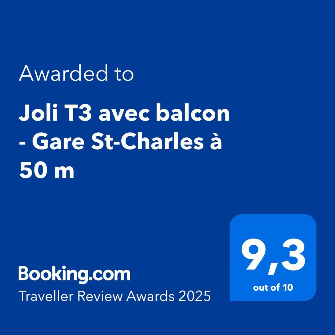 Apartamento Joli T3 Avec Balcon - Gare St-Charles A 50 M Marsella Exterior foto